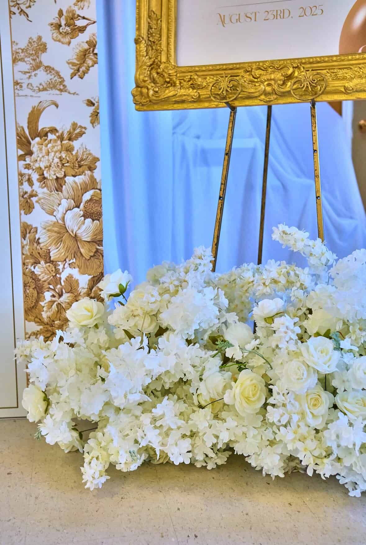 Sophisticated baby shower dining setup organized by Halifax planners