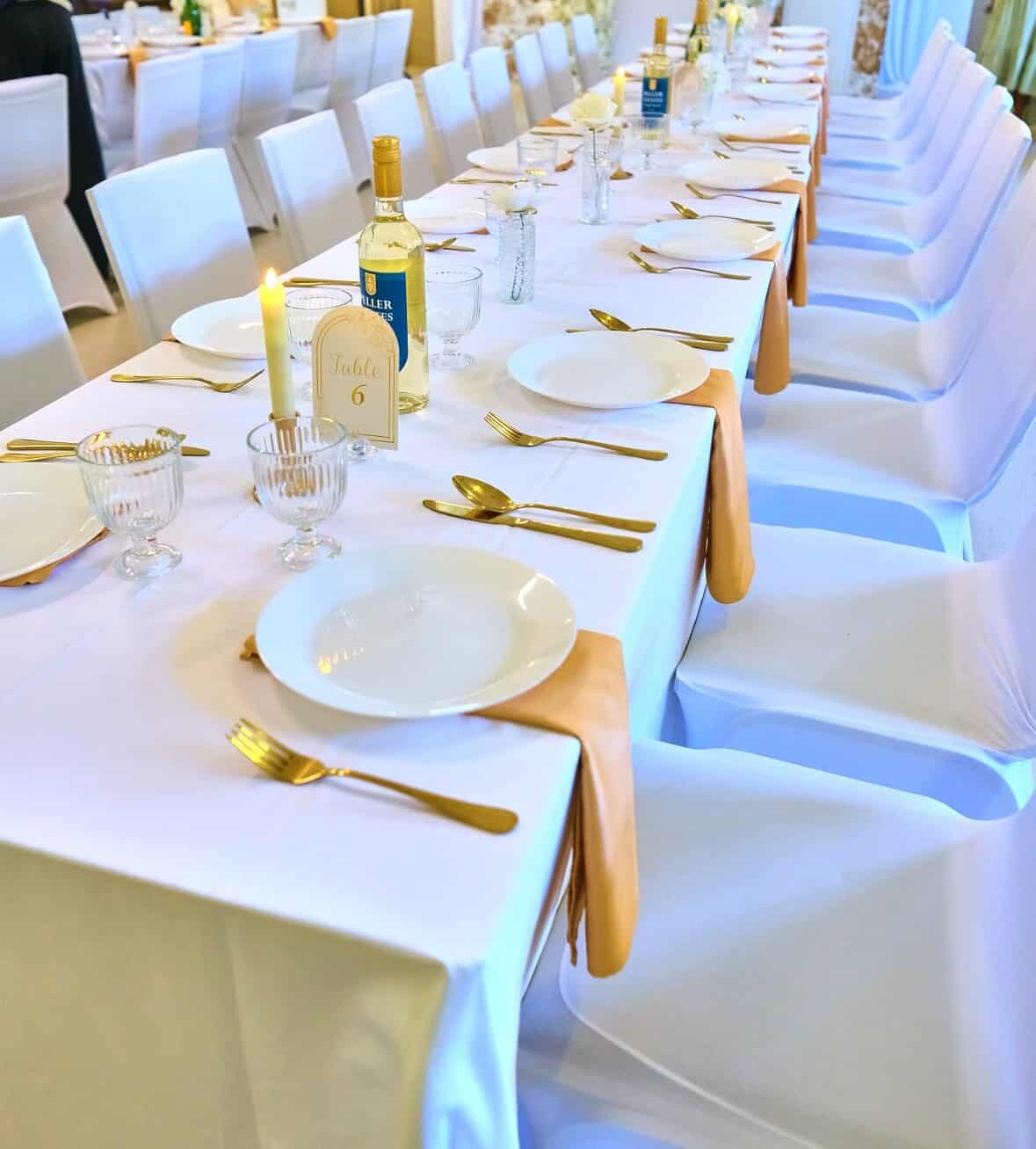 Romantic baby shower setup with pastel tones and delicate table styling