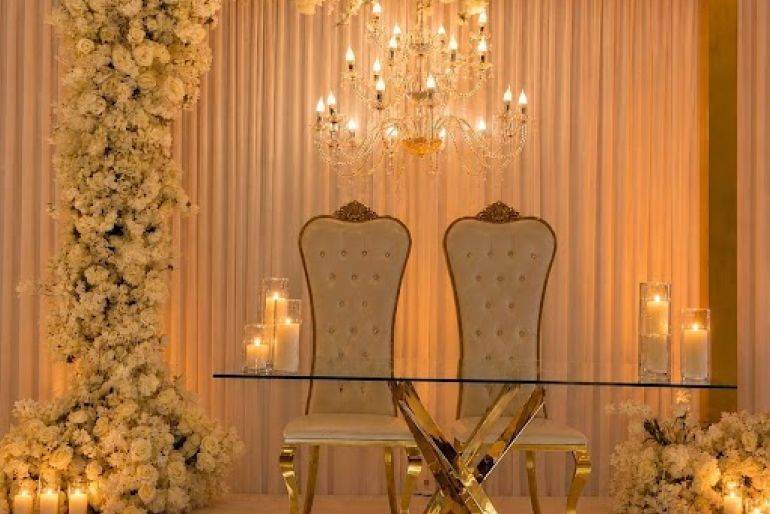 Gold Throne Seating Wedding Decor Halifax